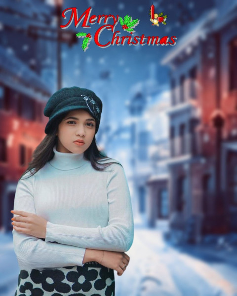 Merry Christmas Editing Background Girls Photos