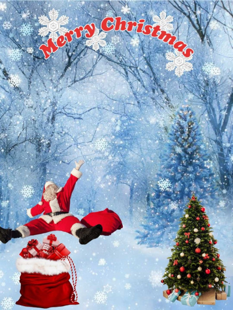 Merry Christmas Editing Snowfall Background Full HD