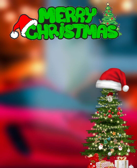 Merry Christmas Editing Tree Background HD 4k Images