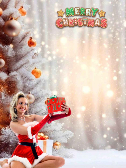 Merry Christmas Girl Hd Editing Background Download Free
