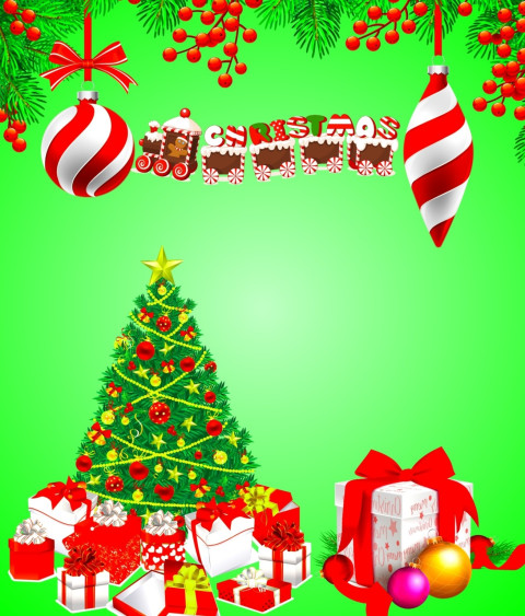 Merry Christmas Green Tree Images HD Free Wallpaper Stock