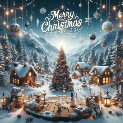 Merry Christmas Icefall Winter Images HD for Status Dp  Pic
