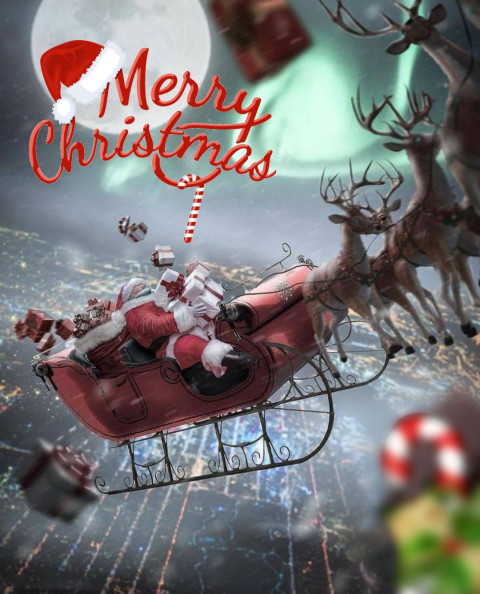 Merry Christmas Santa Claus Background HD For Cb Photo Editing