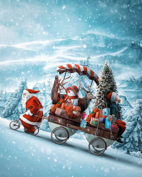Merry Christmas Santa Claus Cb Editing Background Hd PicsArt