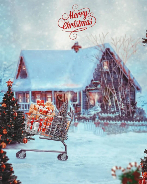 Merry Christmas Winter Editing Background CB PicsArt