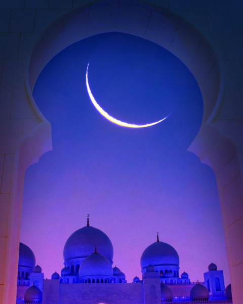 Moon Eid Mubarak Photo Editing HD Background