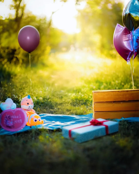 Nature cool Background Balloon And Small Gift Images