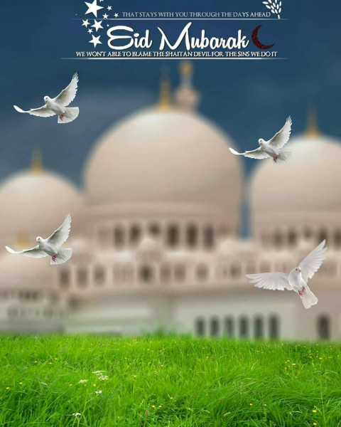 Nature Eid Mubarak Photo Editing Background