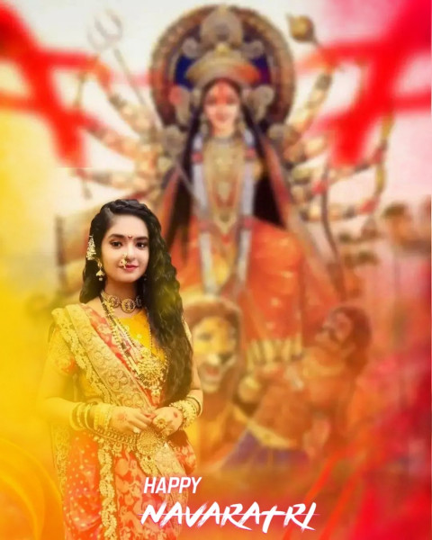 Navratri Background For Editing With Girl Full HD Images