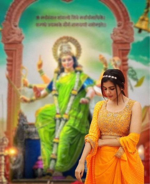 Navratri Photo Editing CB Background Girl Free HD Images