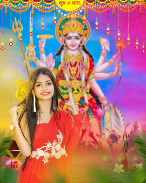 Navratri Special Editing Background Png Girl