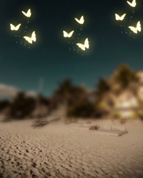 Neon Butterfly Picsart CB Background Full HD Download