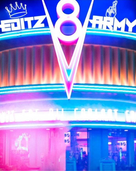 Neon Light Photo Editing Background