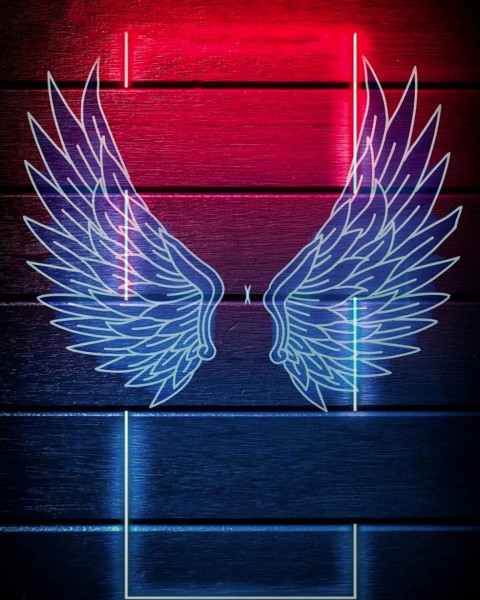 Neon Wing Viral Background For Photo Editing