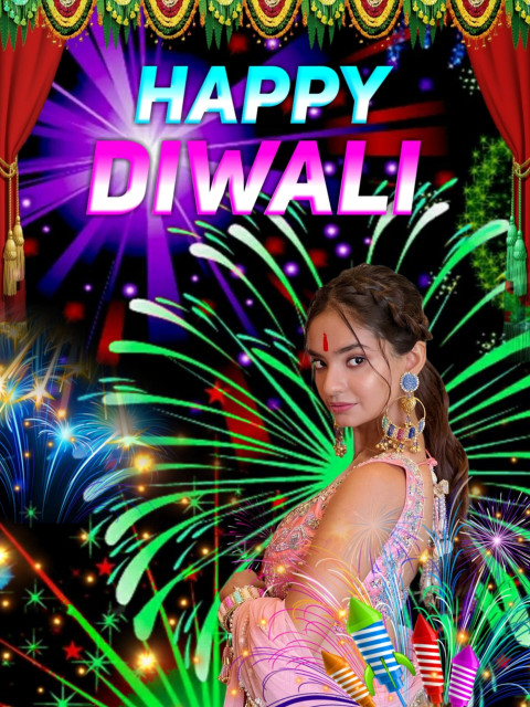 New Anushka Sen Girl Happy Diwali CB Editing Background