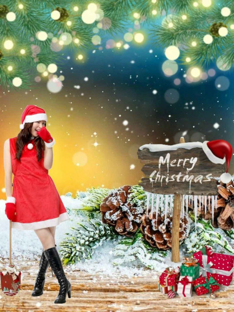New Christmas HD Editing Background With Girl Pics