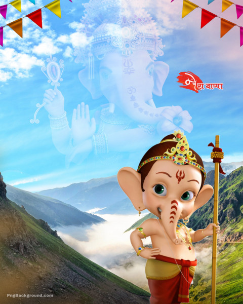 New Ganesh Chaturthi CB PicsArt Editing Background
