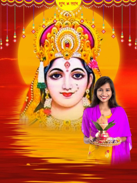 New Girls Chhathi Maiya Special Photo CB Editing Background