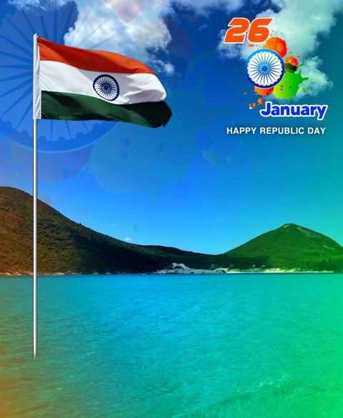 New India Flag Background HD 26 January CB Wallpaper For Editing