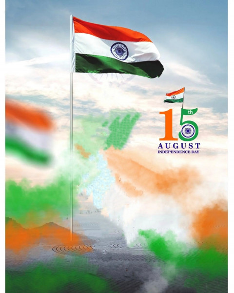 New Indian Flag Editing Background For Independence Day Photo