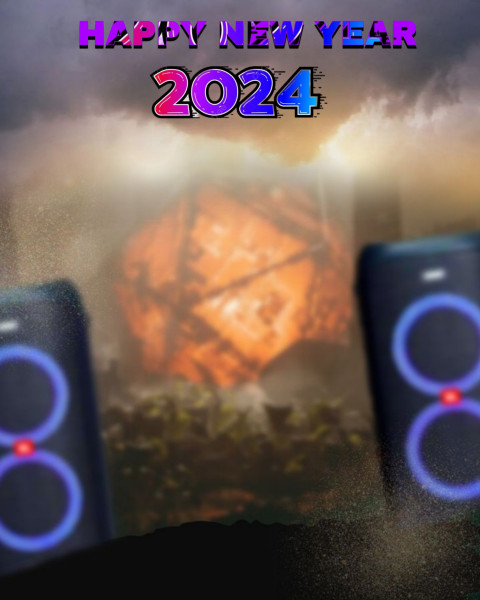 New Year 2024 CB Blur Background HD For Photoshop Editing