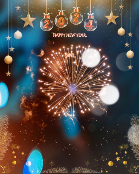 New Year 2024 Firework CB Editing HD Background Download