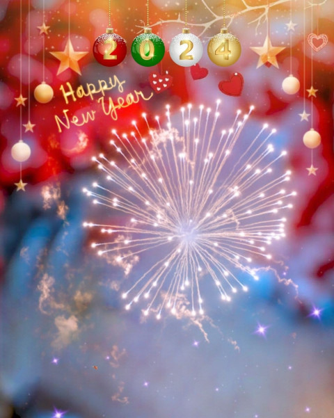 New Year 2024 Firework CB Editing HD Background Download