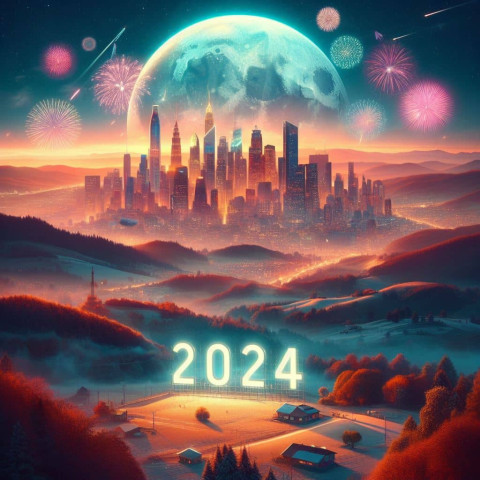 New Year 2024 Wishes Image HD Free Wallpaper Download Free  Pic