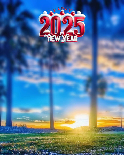 New year 2025 Photo Editing Sunset Background Free