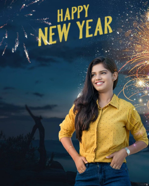 New Year Cute Girl Picsart Background 2025 For CB Editing