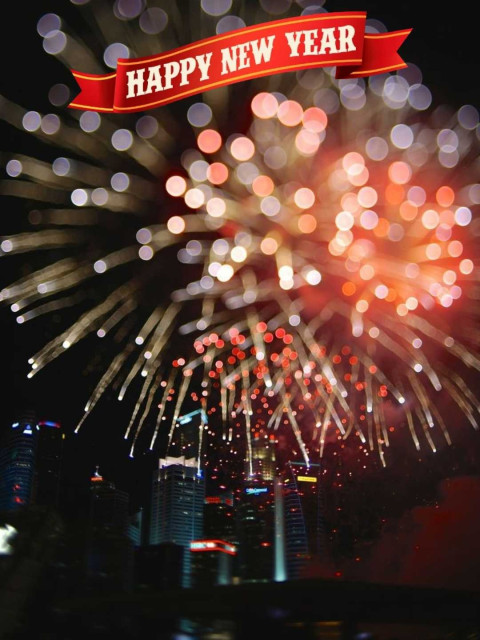 2025 New Year Firework Background Editing Wallpaper Download