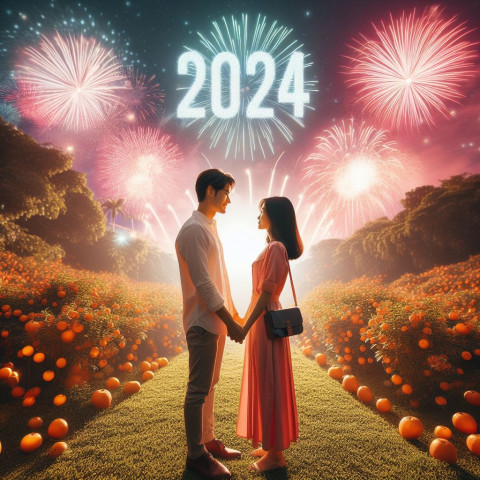 New Year Firework wallpaper 2024 Background Download