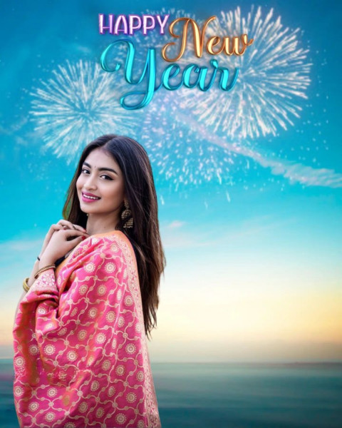 New Year 2025 HD Editing Background CB With Girl
