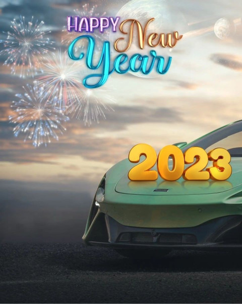 New Year Photo Editing CAr Background 2023 HD Images