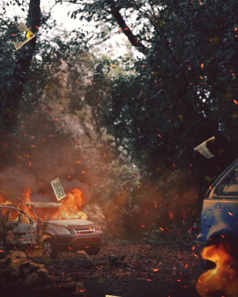 Online Editor Car Fire Background HD Wallpaper Editing Images