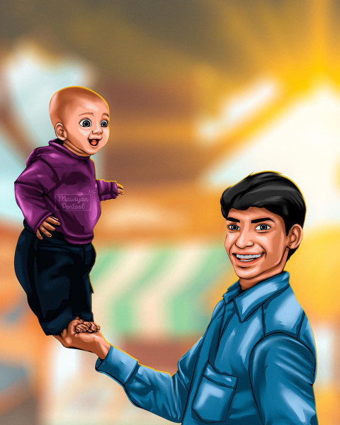 Painting Artwork Childhood Wallpaper Download DP
