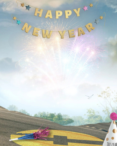 Firework Photo Editing 2025 Happy New Year Background HD New