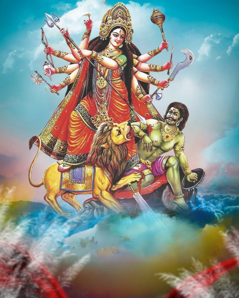 Photoshop Durga Pooja CB Background Download HD