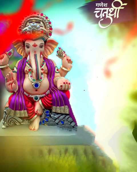 Photoshop Ganesh Chaturthi New Free Editing CB Background Pic