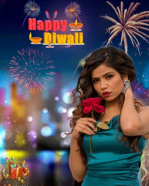 Photoshop Girl Diwali Editing Background HD Download New