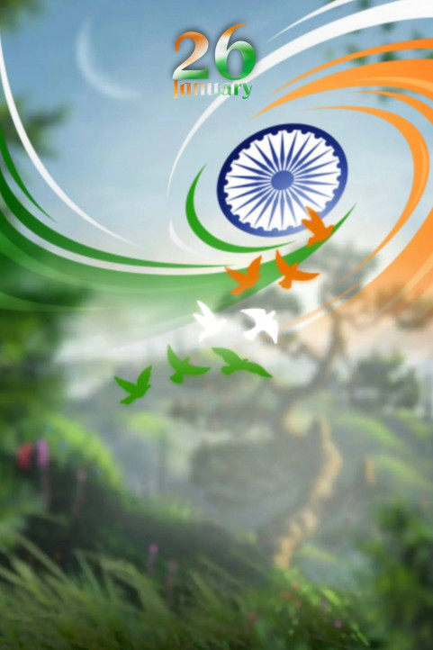 Photoshop Happy Republic Day Background HD For PicsArt Editing