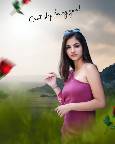 Photoshop Happy Valentine Day CB Background Download With Girl