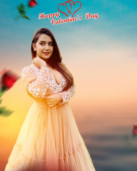 Photoshop Happy Valentine Day CB Background Download With Girls 7