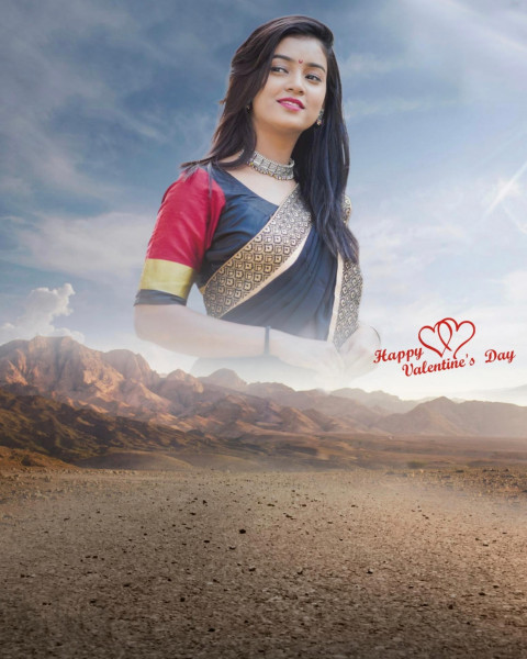 Photoshop Happy Valentines Day CB Background Download With Girls