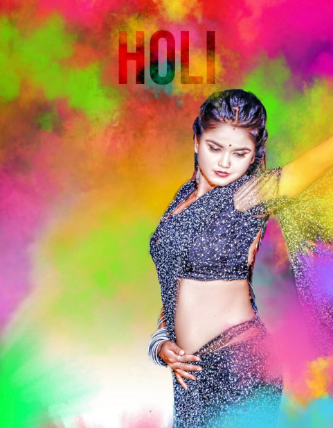Photoshop Holi Background Download With Girls Full HD