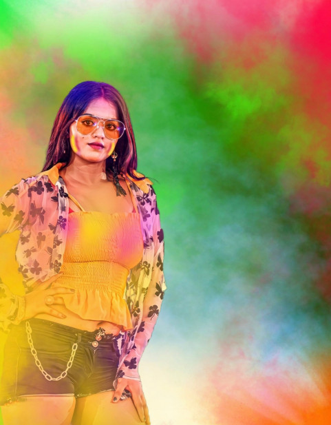 Photoshop Holi Background Download With Girls HD