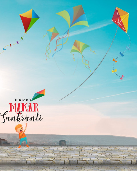 Photoshop Makar Sankranti 1080p HD Editing Background