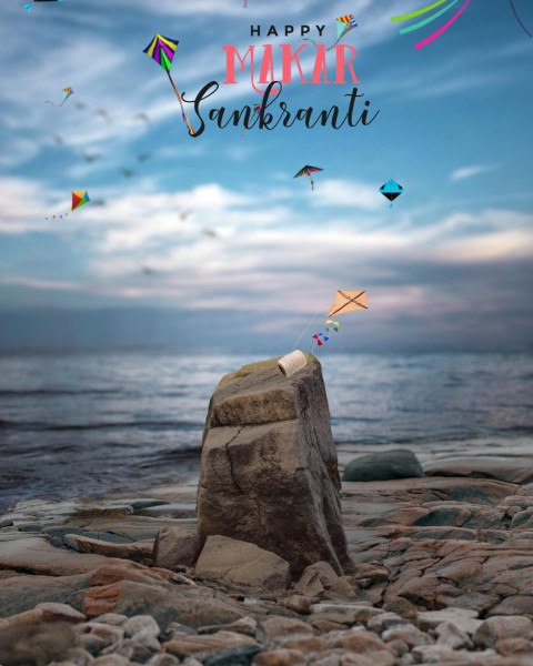 Photoshop Makar Sankranti Background For CB Editing