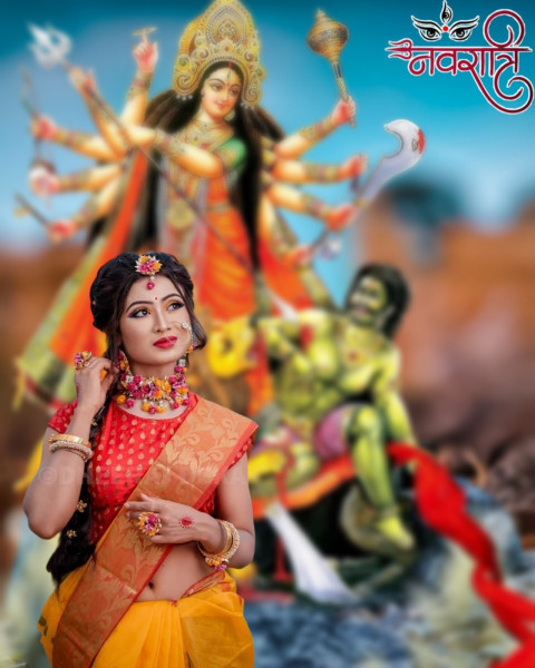 Photoshop Navratri Background For Photo Editing With Girl Photos