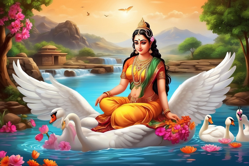 Photoshop Saraswati Puja Background CB Editing Images Full HD  Free